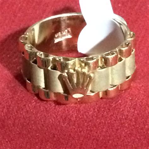 anillo rolex oro 14 kilates|Anillo Tejido Rolex Para Dama Oro 14 K Envio Incluido.